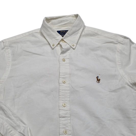 Camisa Slimfit Ralph Lauren Chico S Blanco Pony Colores