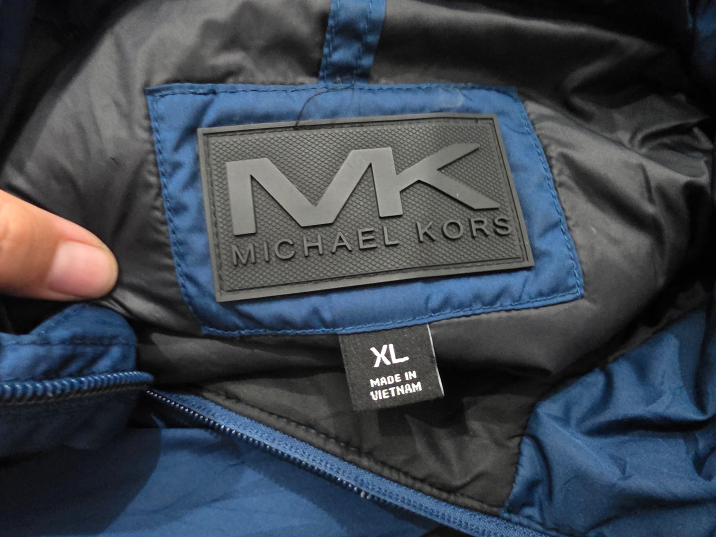 Chamarra Michael Kors Xgrande Xl Azul Y Negro
