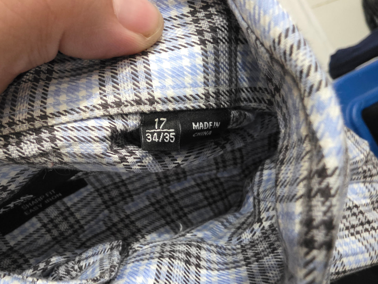 Camisa Hugo Boss Xgrande Xl Cuadro Azul Y Gris