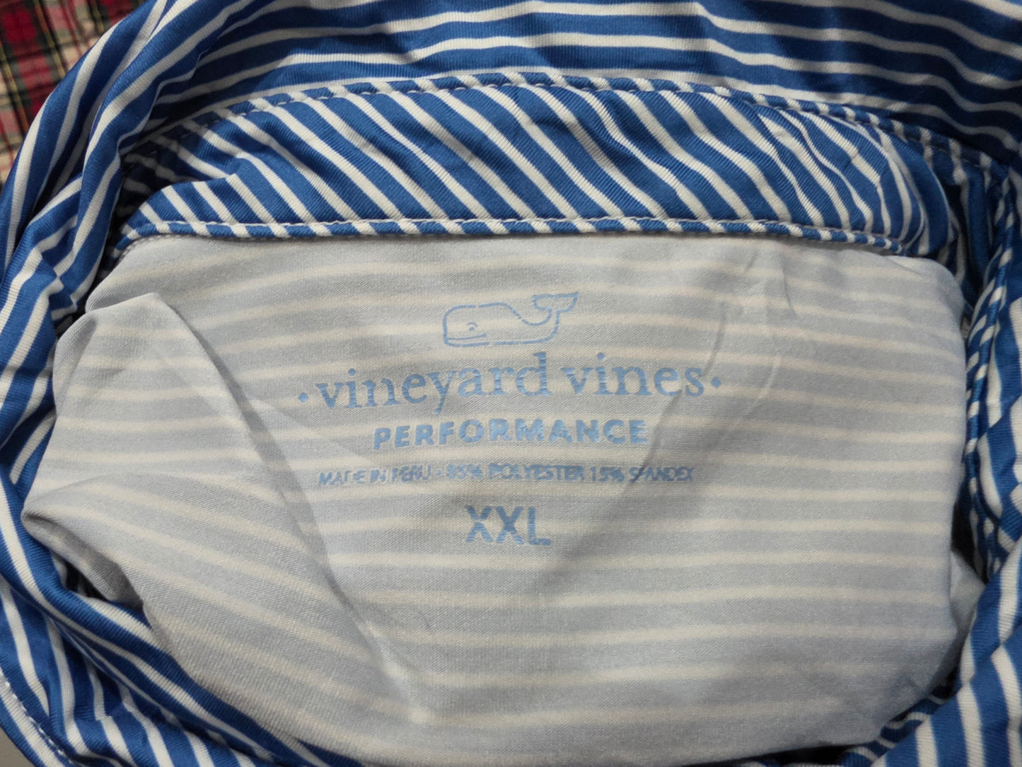 Playera Vineyard Vines Performance 2xl Azul Lineas
