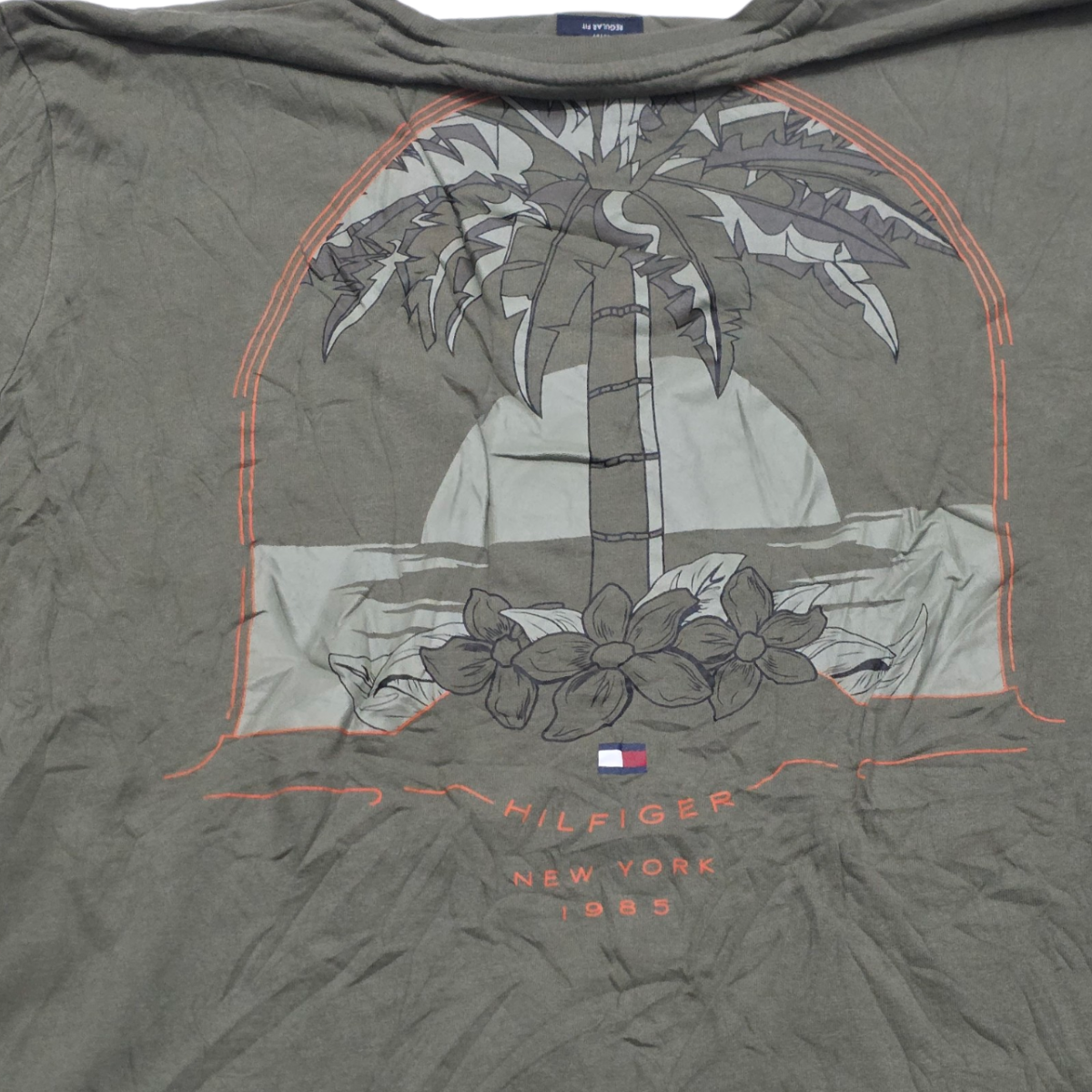 Playera Tommy Hilfiger 2xl Verde