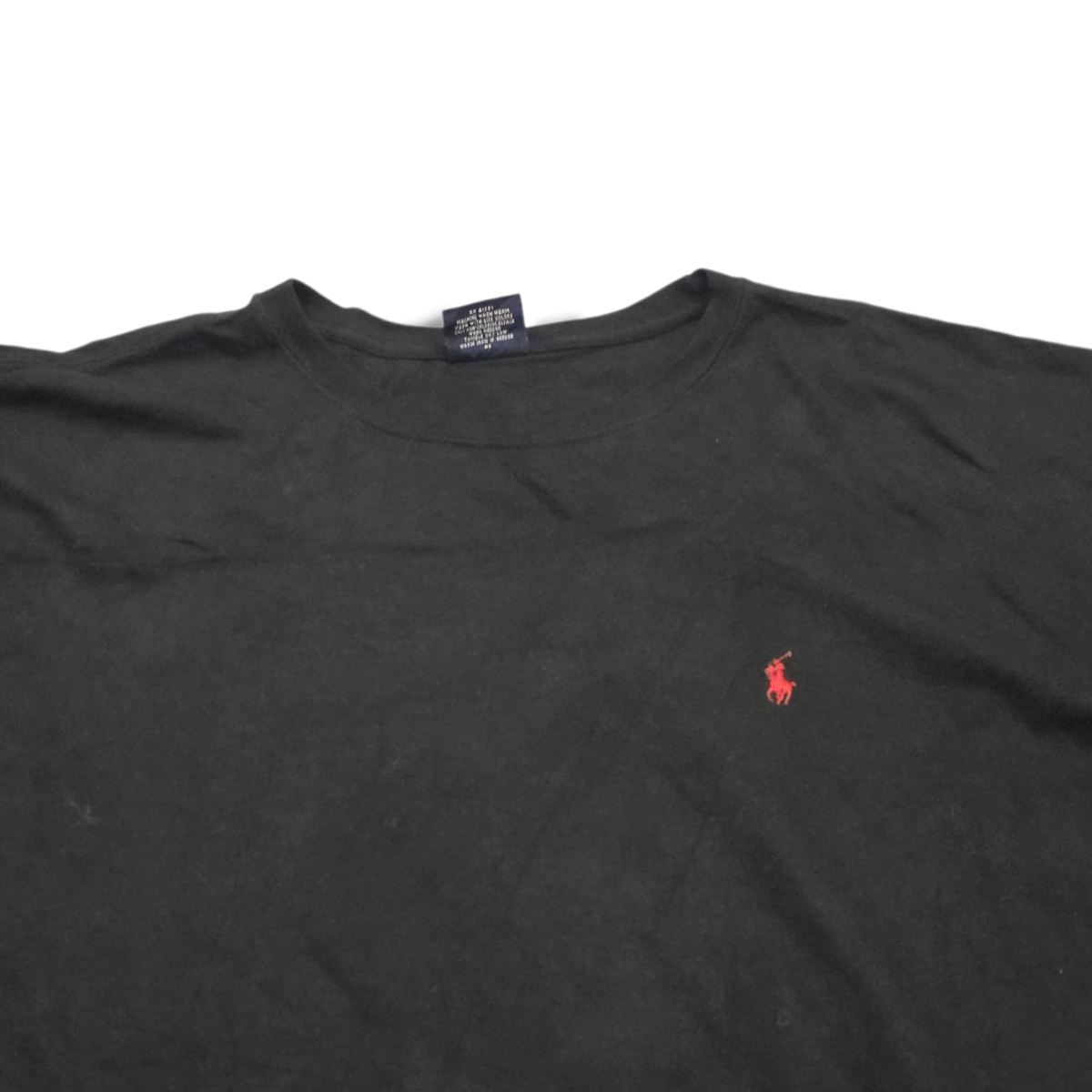 Playera Ralph Lauren 2xl Negro Pony Rojo Manga Larga Vintage