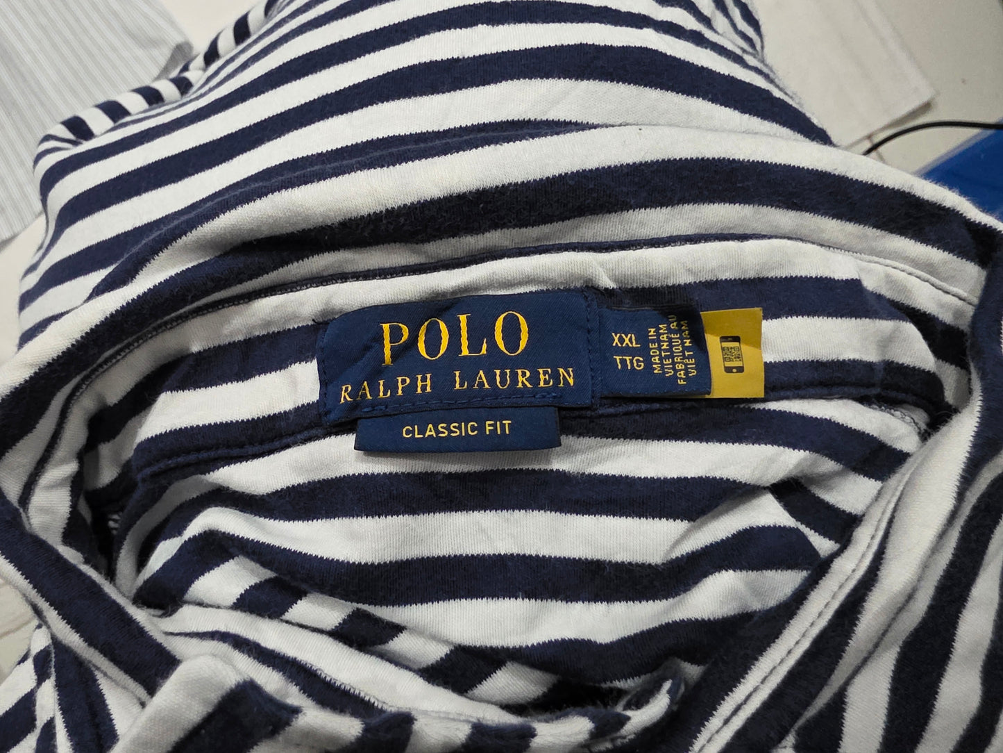 Playera Polo Ralph Lauren 2xl Azul Lineas