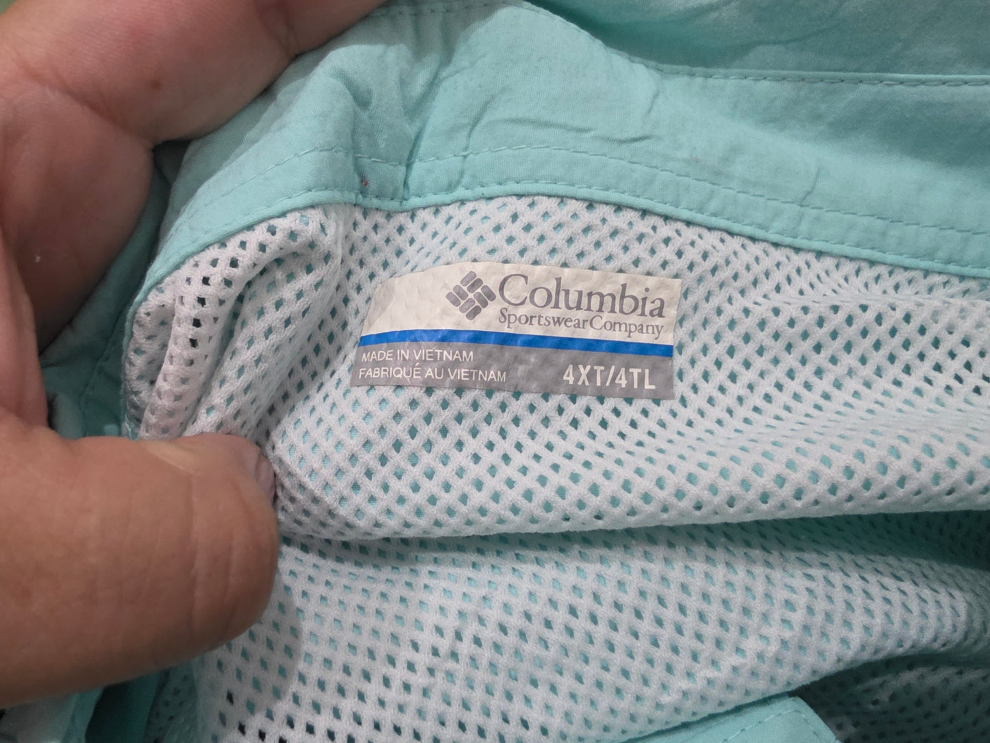 Camisa Columbia 4xl Azul Claro Manga Corta