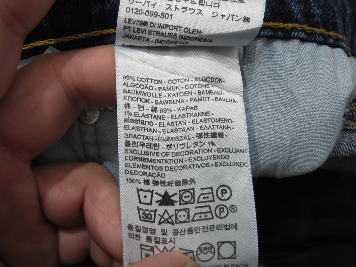 Pantalon Recto Levis 514 38x32 Azul