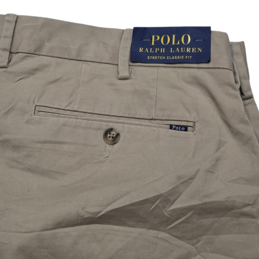Pantalon Stretch Classic Fit Ralph Lauren 38x30 Cafe (Nuevo)