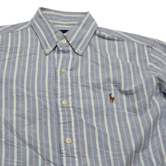 Camisa Ralph Lauren Chico S Linea Azul Y Verde (Usado)