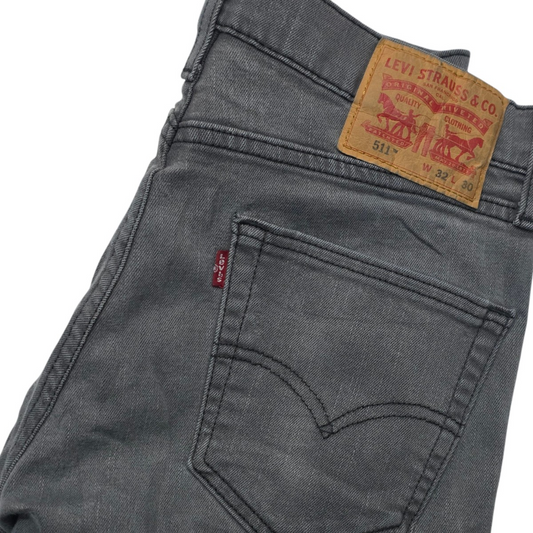 Pantalon Slimfit Levis 511 32x30 Gris Deslavado (Usado)