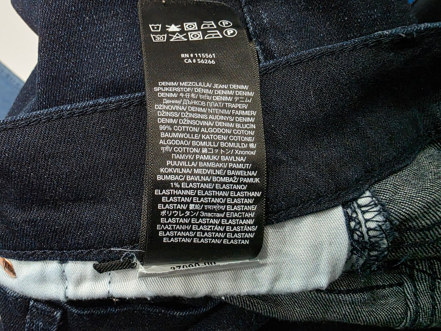 Pantalon For All Mankind 7 Recto 33 Azul Marino (Usado)