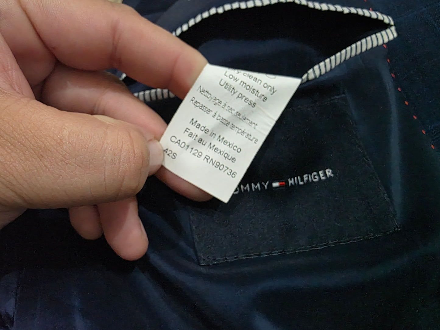 Saco Tommy Hilfiger 42s Azul (Usado)