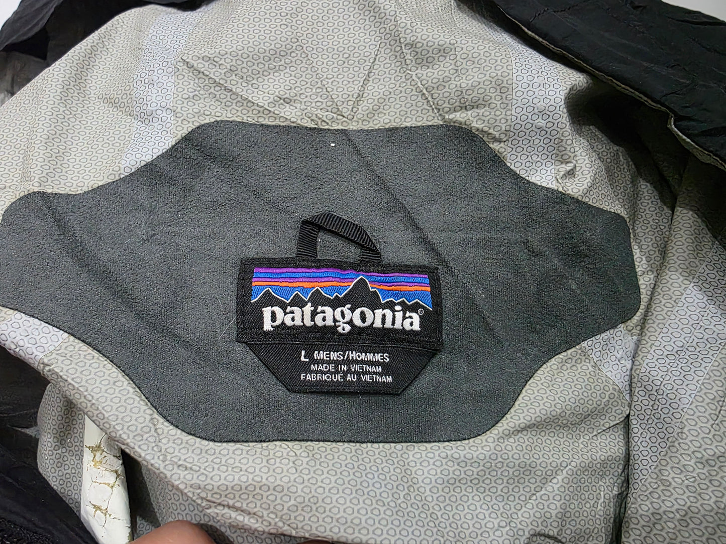 Chamarra Patagonia Grande L Negra Resistente Al Agua (Usado)