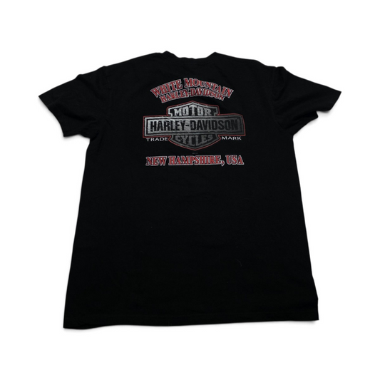 Playera Harley Davidson Grande L White Mountain Negro (Usado)