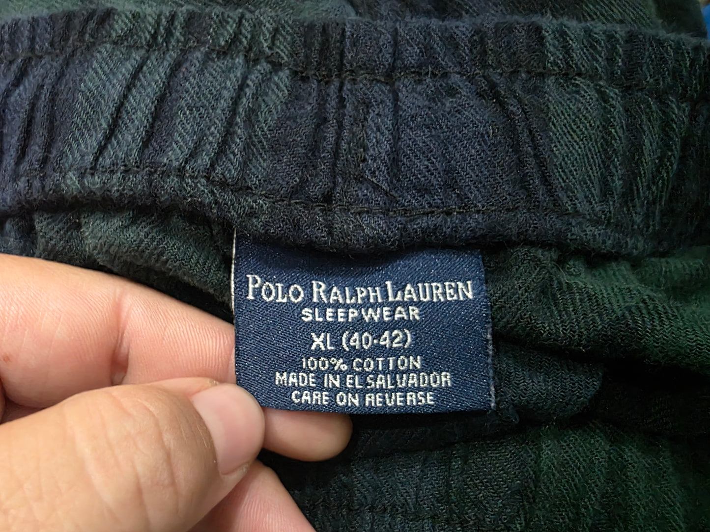Pantalon Pijama Ralph Lauren Xgrande Xl Cuadro Verde Y Azul (Usado)