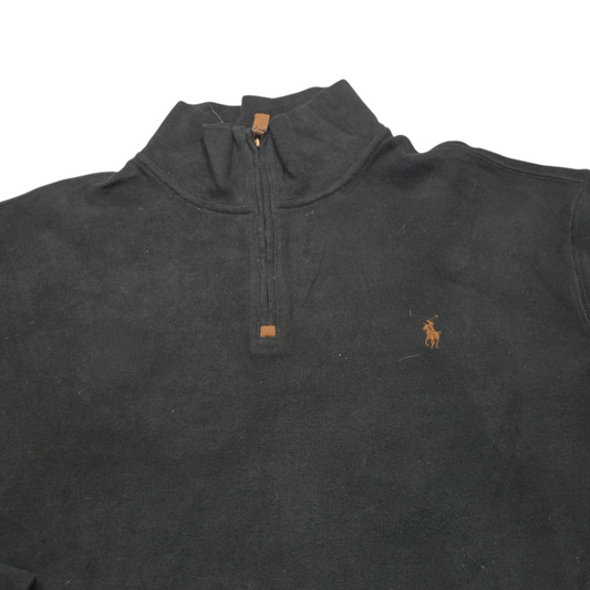 Sueter Ralph Lauren Xgrande Xl Negro Pony Cafe (Usado)