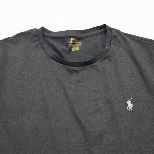 Playera Ralph Lauren Xgrande Xl Gris Pony Blanco (Usado)