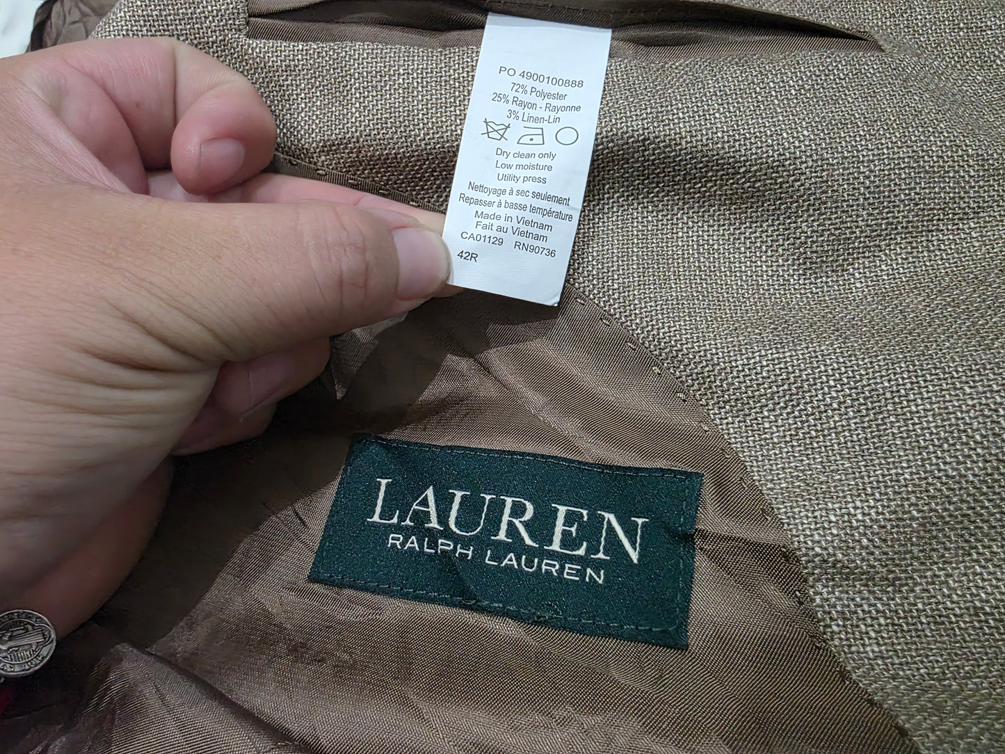 Saco Ralph Lauren 42r Cafe (Usado)