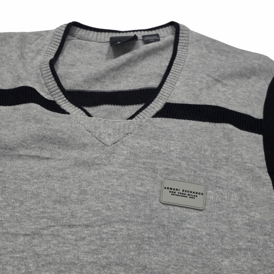Sueter Armani Exchange Mediana M Gris escudo