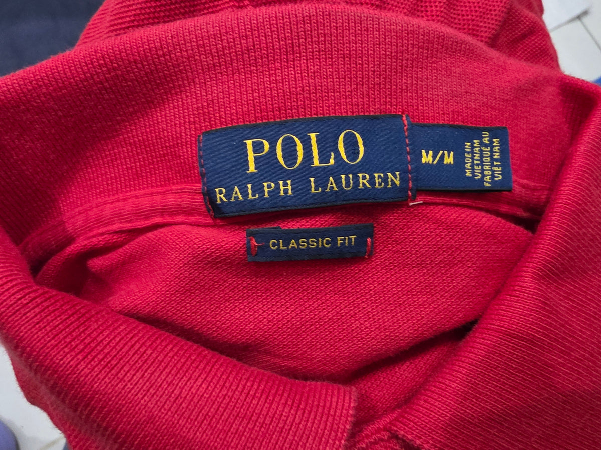 Playera Ralph Lauren Mediana M Rojo Pony Azul Classic Fit (Usado)