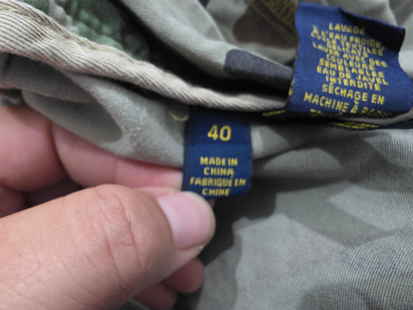 Bermuda Ralph Lauren Talla 40 Verde Camoflaje Cargo