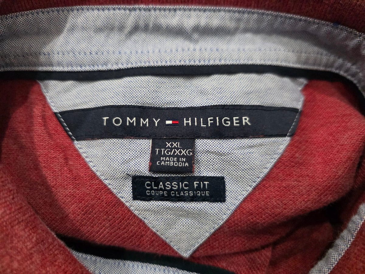 Playera Tommy Hilfiger Xxl Rojo Classic Fit Polo
