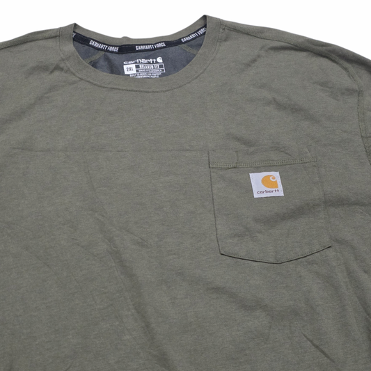 Playera Carhartt 2xl Relaxed Fit Verde Manga Larga