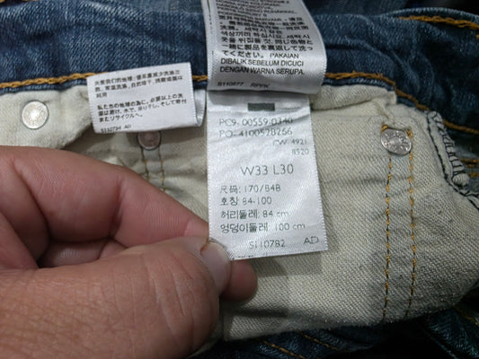 Pantalon Levis 559 33x30 Relaxed Recto Azul