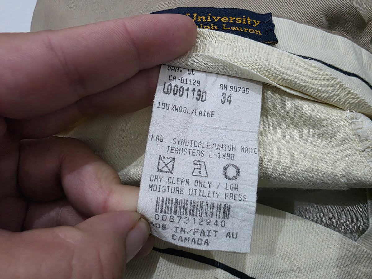 Pantalon Ralph Lauren 34 Vestir Cafe Oscuro