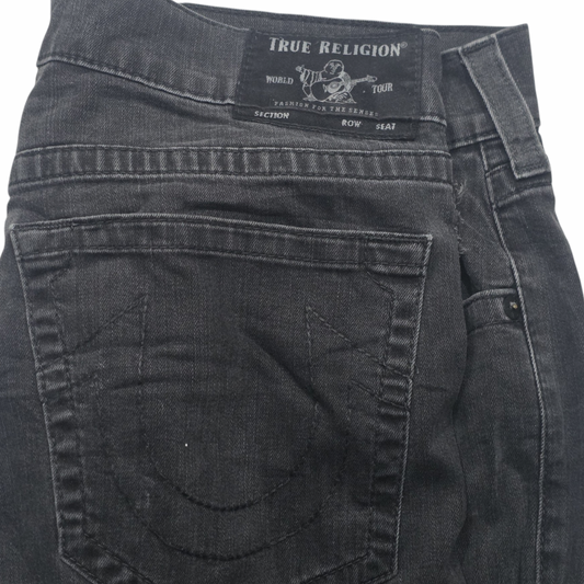 Pantalon True Religion 36 Slimfit Negro Con Detalle