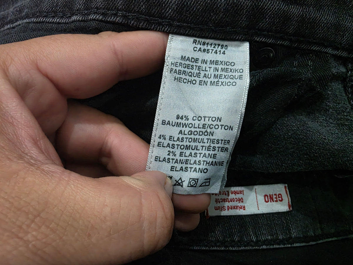 Pantalon True Religion 36 Slimfit Negro Con Detalle