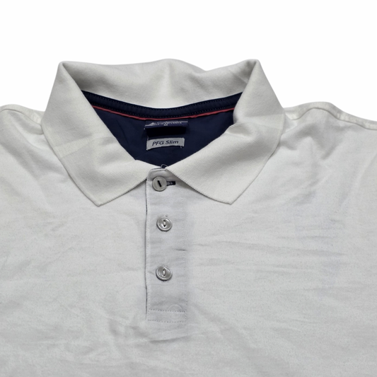 Playera Columbia Pfg Slim Mediana M Polo Blanco (Usado)