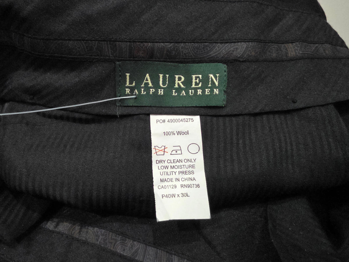 Pantalon Vestir Ralph Lauren 40x30 Recto Negro (Usado)