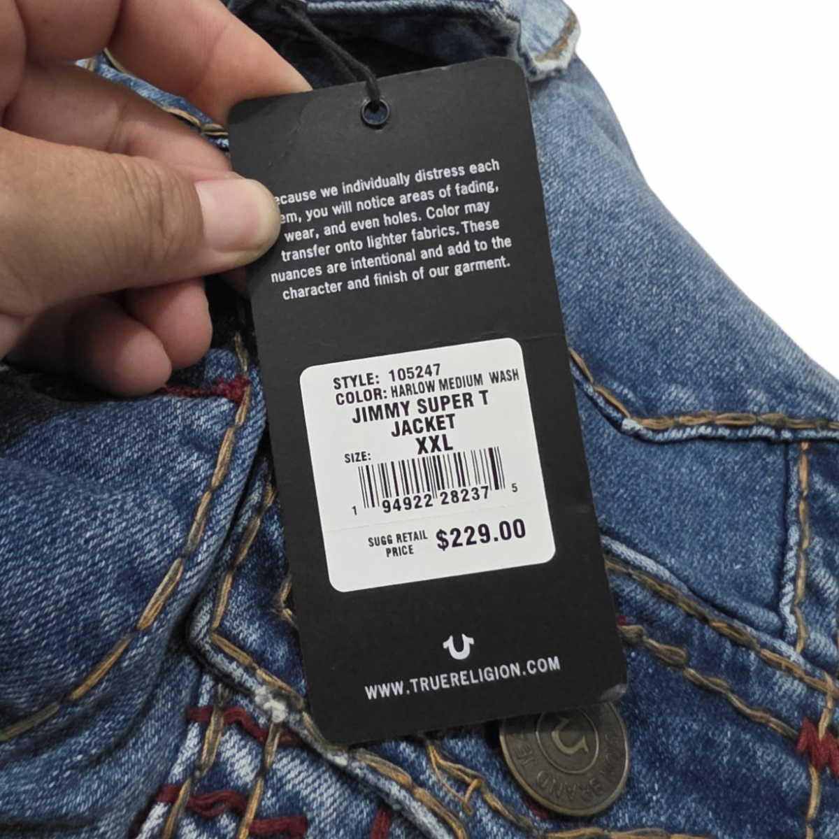 Chamarra True Religion Mezclilla 2xl Azul (NUEVO)