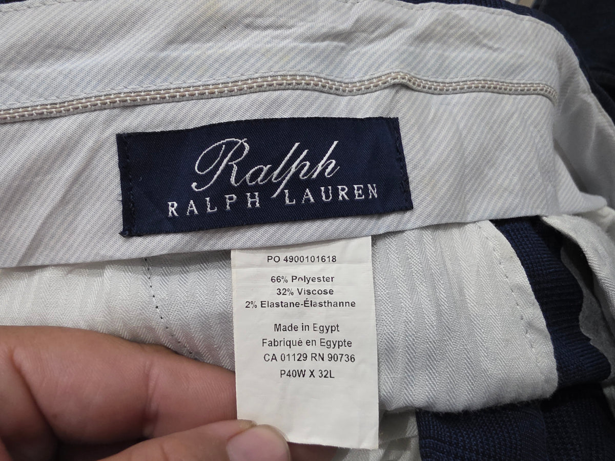 Pantalon Ralph Lauren 40x32 Recto Azul Cuadro (Usado)