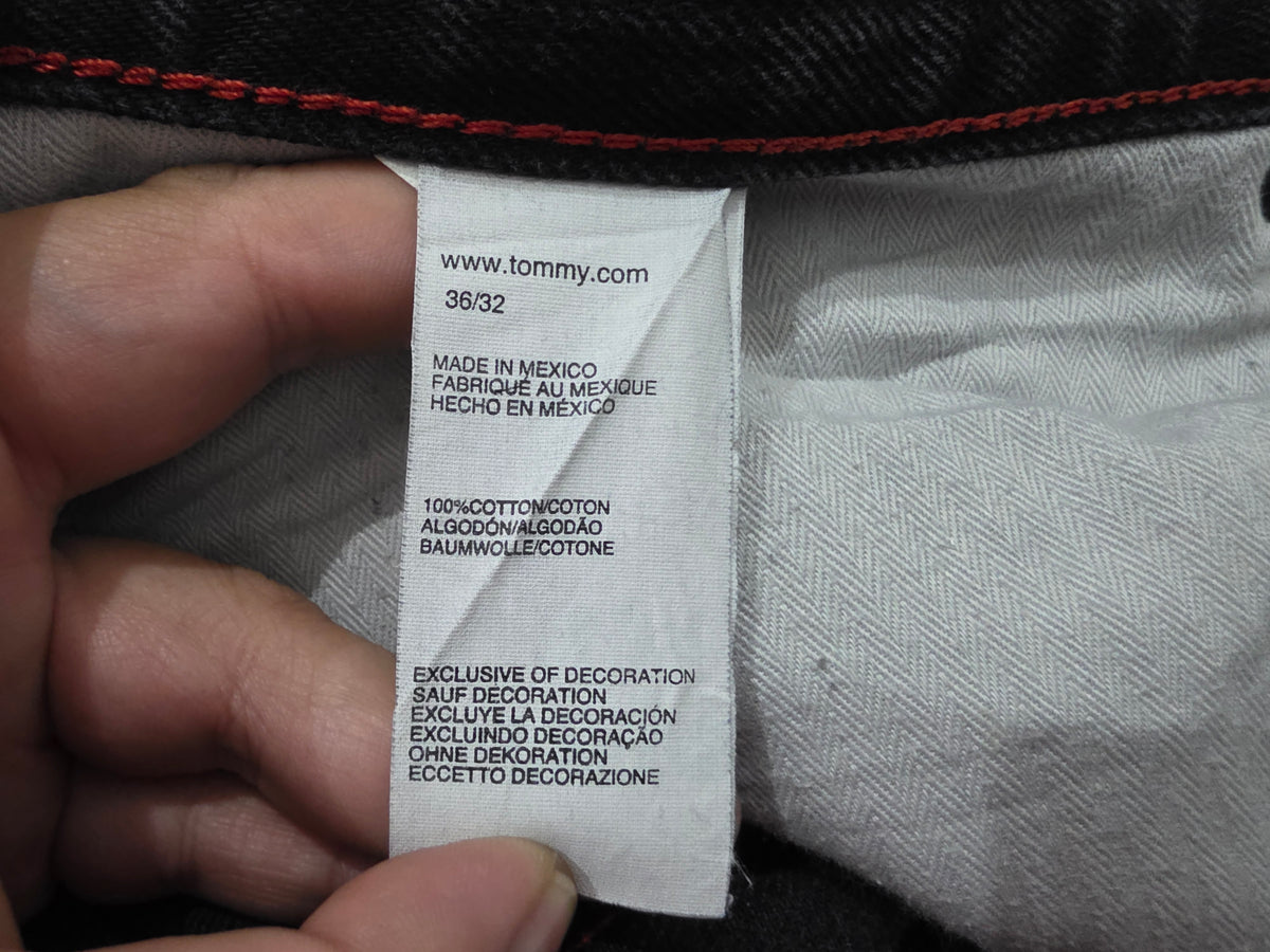 Pantalon Tommy Hilfiger 36x32 Negro Deslavado Recto (Usado)