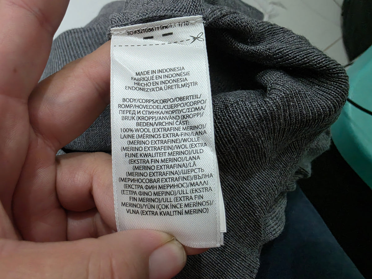 Sueter Ralph Lauren Xgrande Xl Washable Merino Wool Gris (Usado)