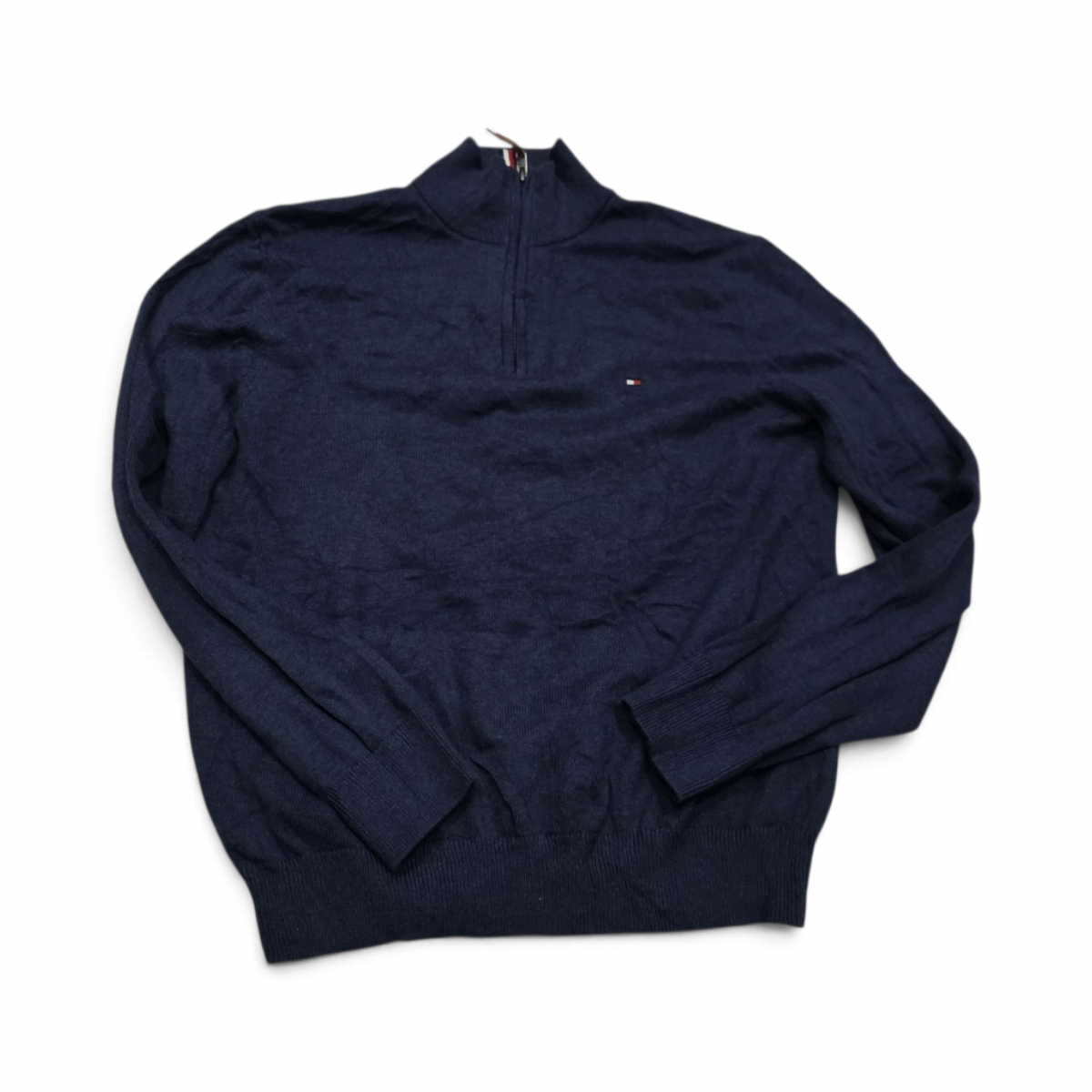 Sueter Tommy Hilfiger Mediana M Azul Marino Cierre Corto (Usado)