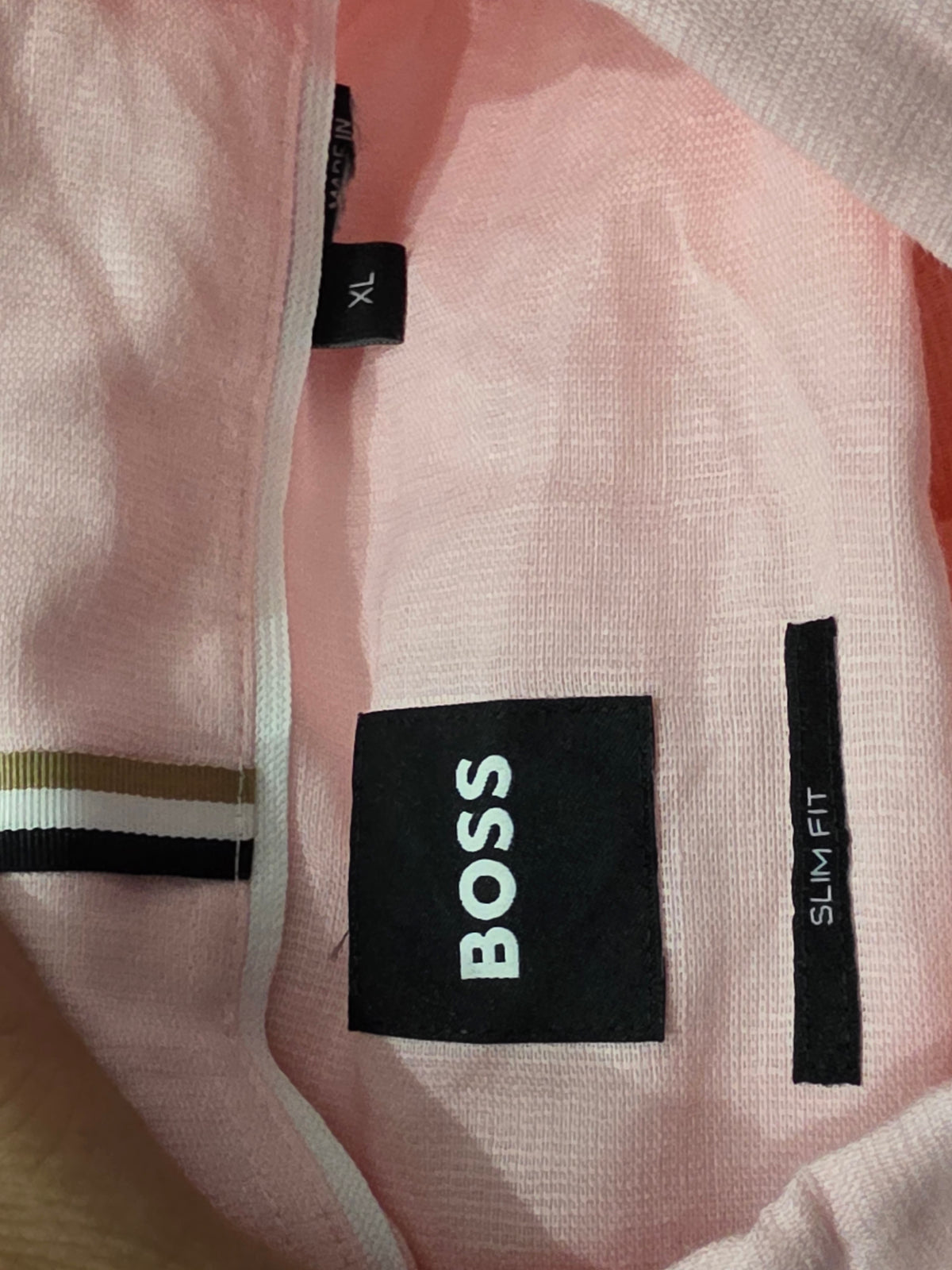 Camisa Boss Xgrande Xl Slimfit Rosa (Usado)