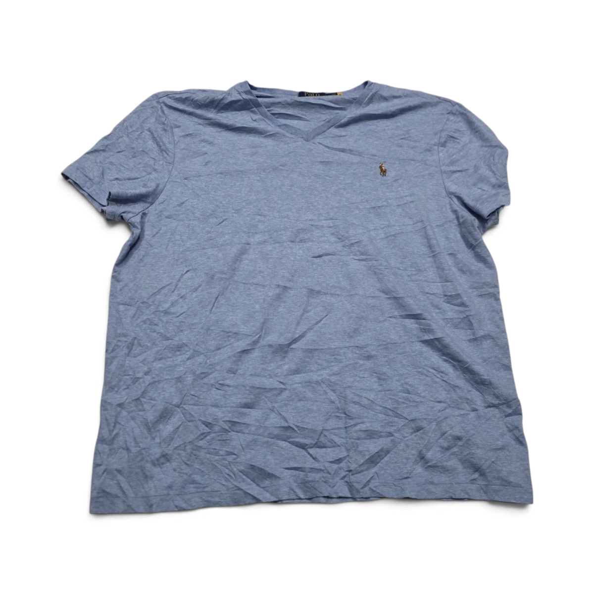 Playera Ralph Lauren 2xl Custom Slimfit Azul Claro Pony Azul (Usado)