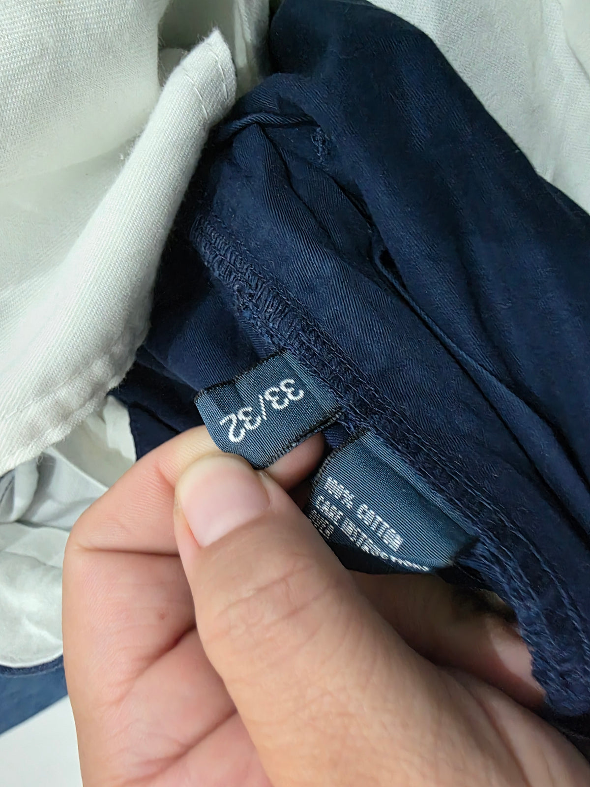 Pantalon Ralph Lauren 33x32 Recto Azul Marino Casual (Usado)