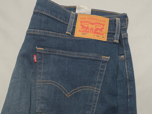 Pantalon Levis 505 38x36 Recto Azul Marino+ (Usado)
