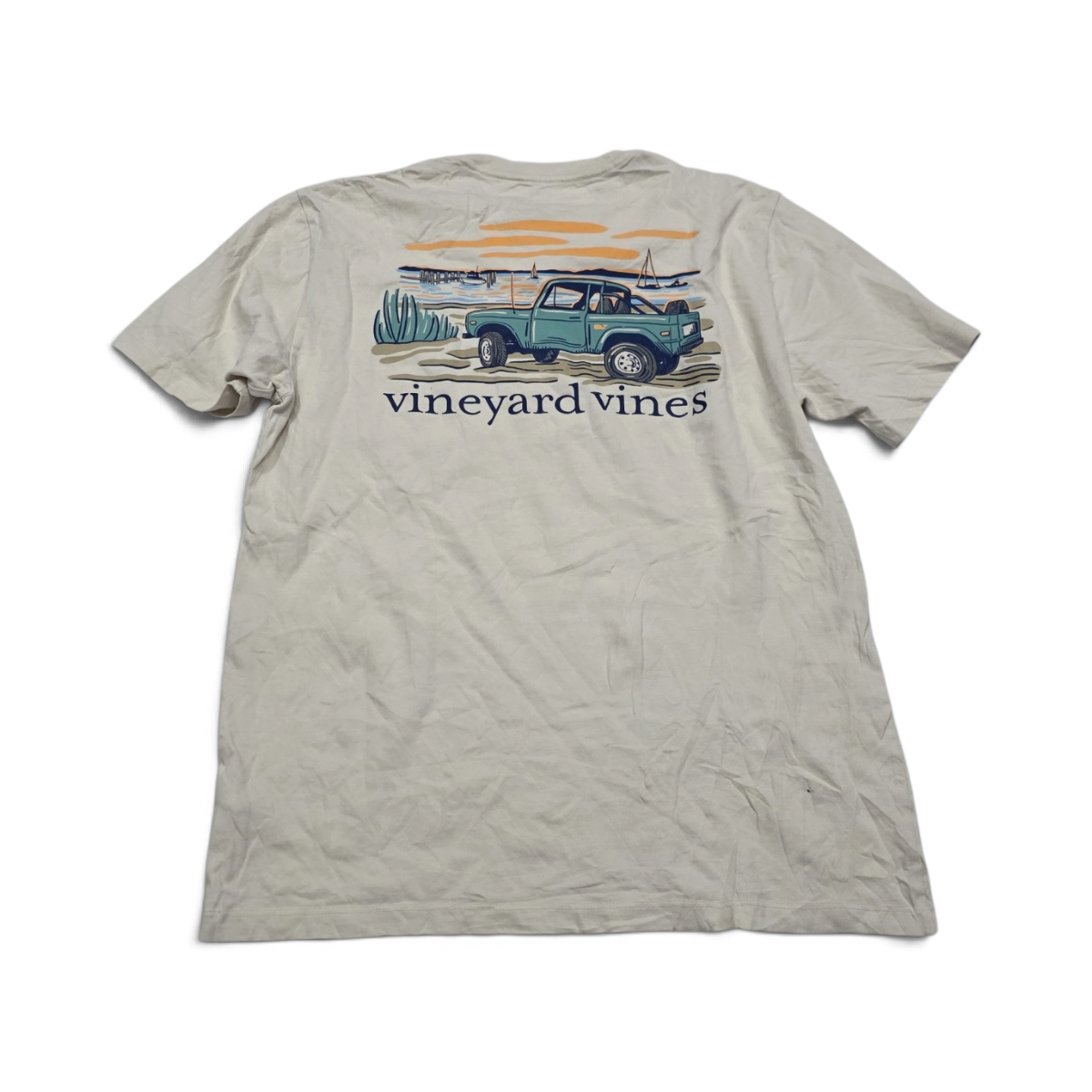 Playera Vineyard Vines Chico S Beige Coche (Usado)