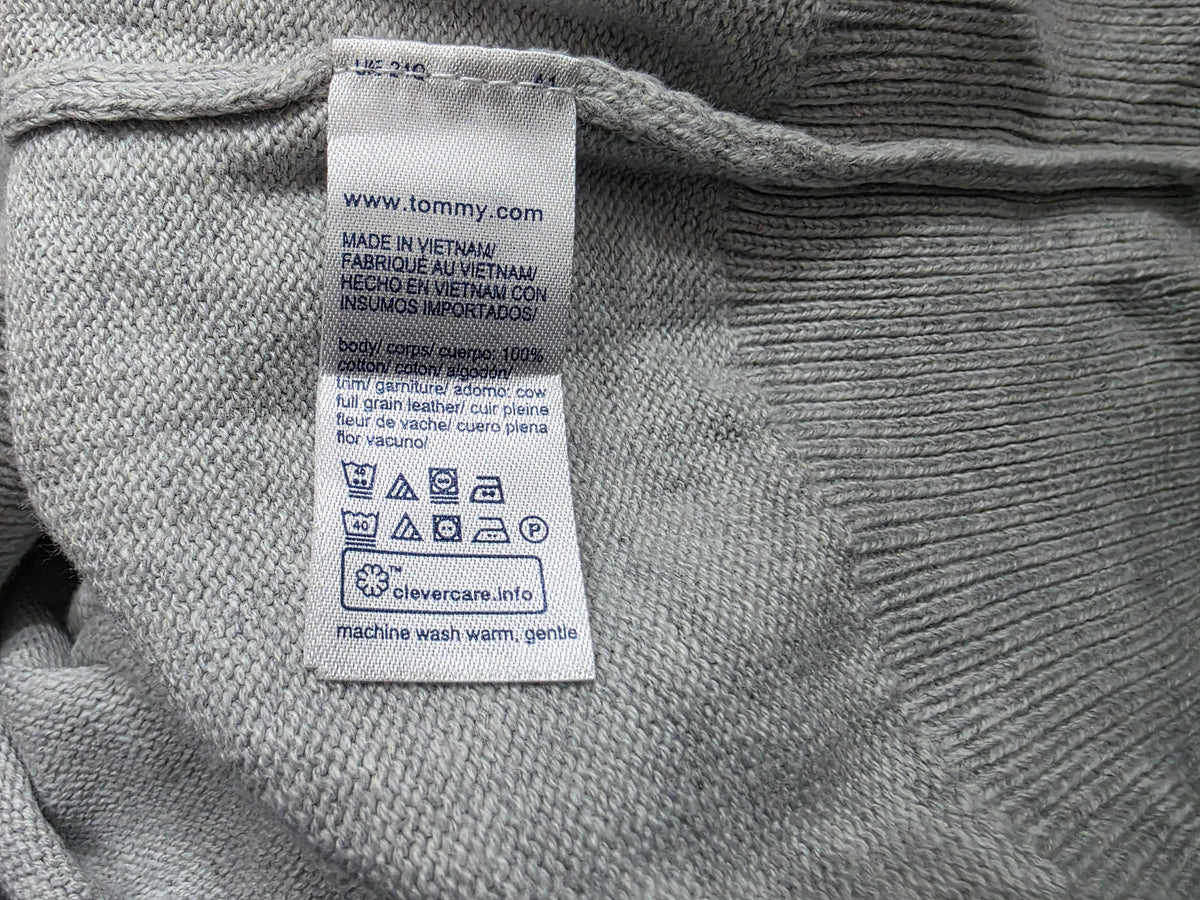 Sueter Tommy Hilfiger Mediano M Gris Cierre Corto (Usado)