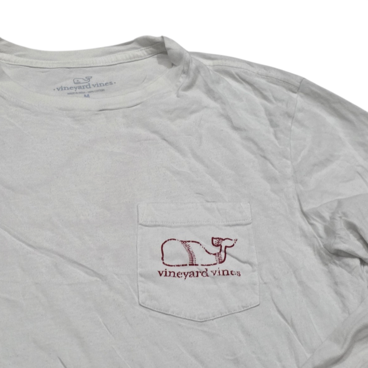 Playera Vineyard Vines Mediana M Blanca Bola Baseball (Usado)