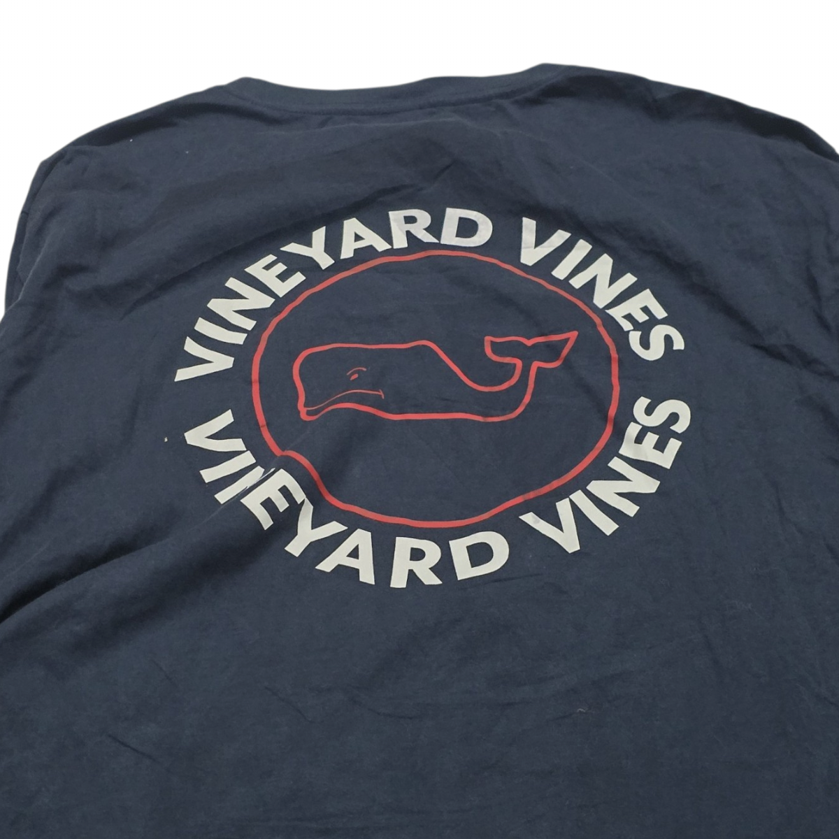 Playera Manga Larga Vineyard Vines Mediana M Azul Letras (Usado)