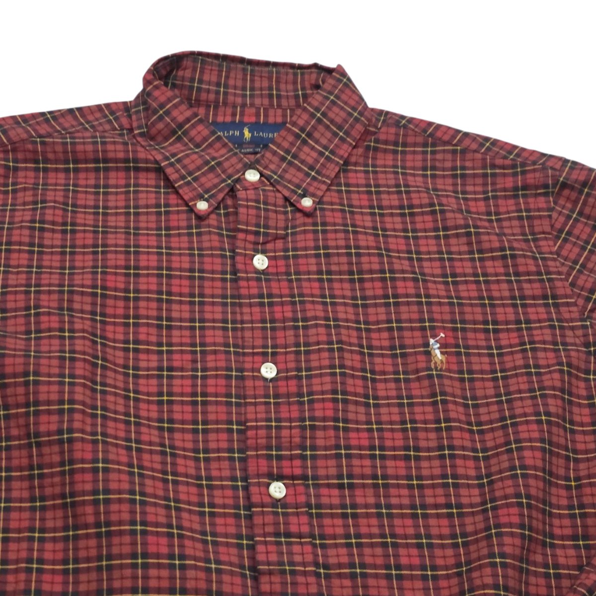 Camisa Ralph Lauren Grande L Classic Fit Cuadro Rojo Y Negro (Usado)