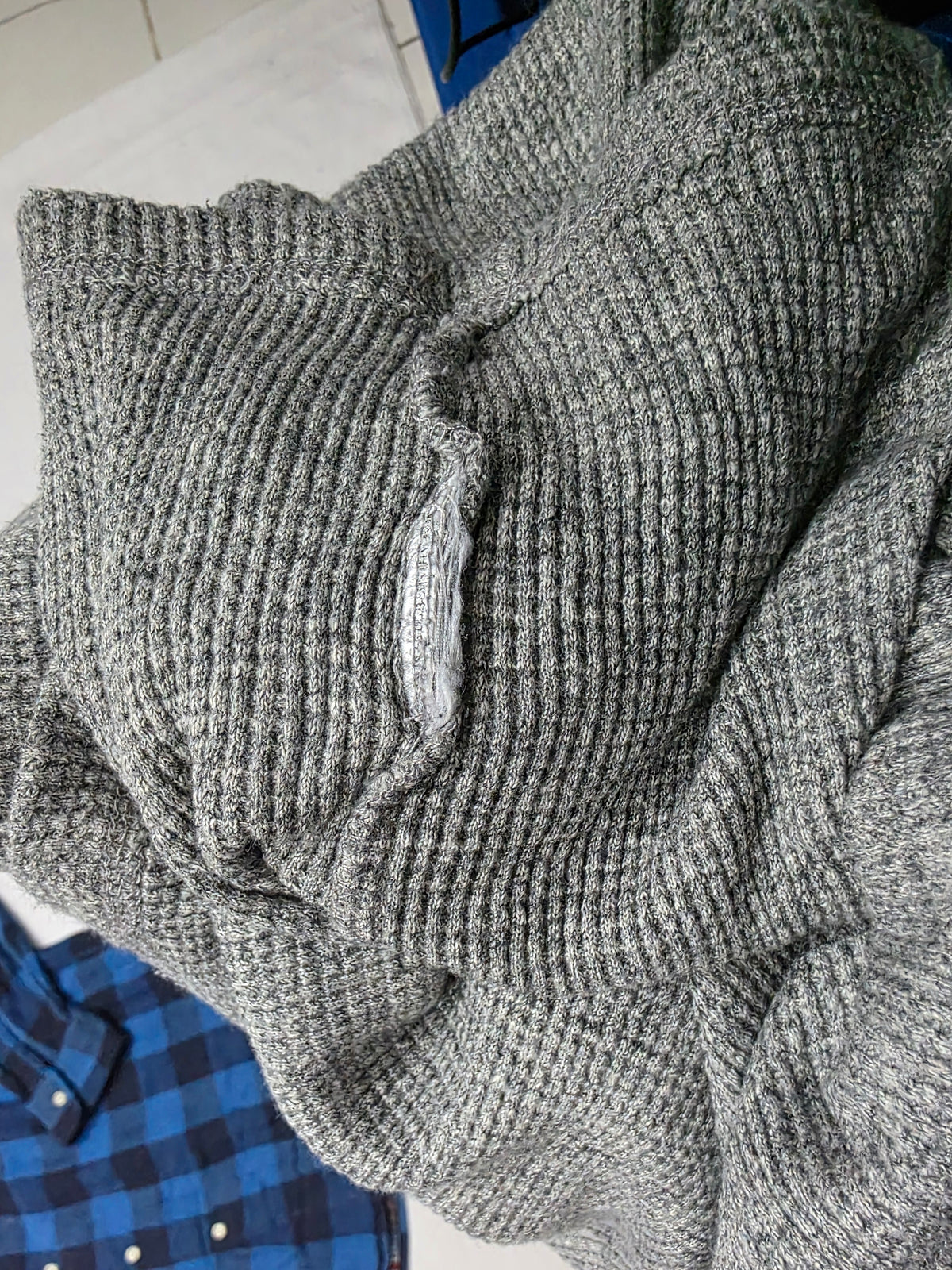Playera Manga Larga Ralph Lauren Grande L Gris Pony Negro (Usado)