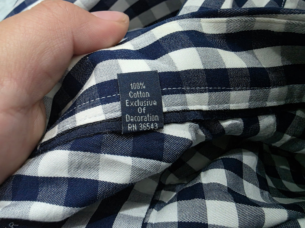 Camisa Tommy Hilfiger Grande L 16 1/2 32-33 Regular Fit Azul (Usado)