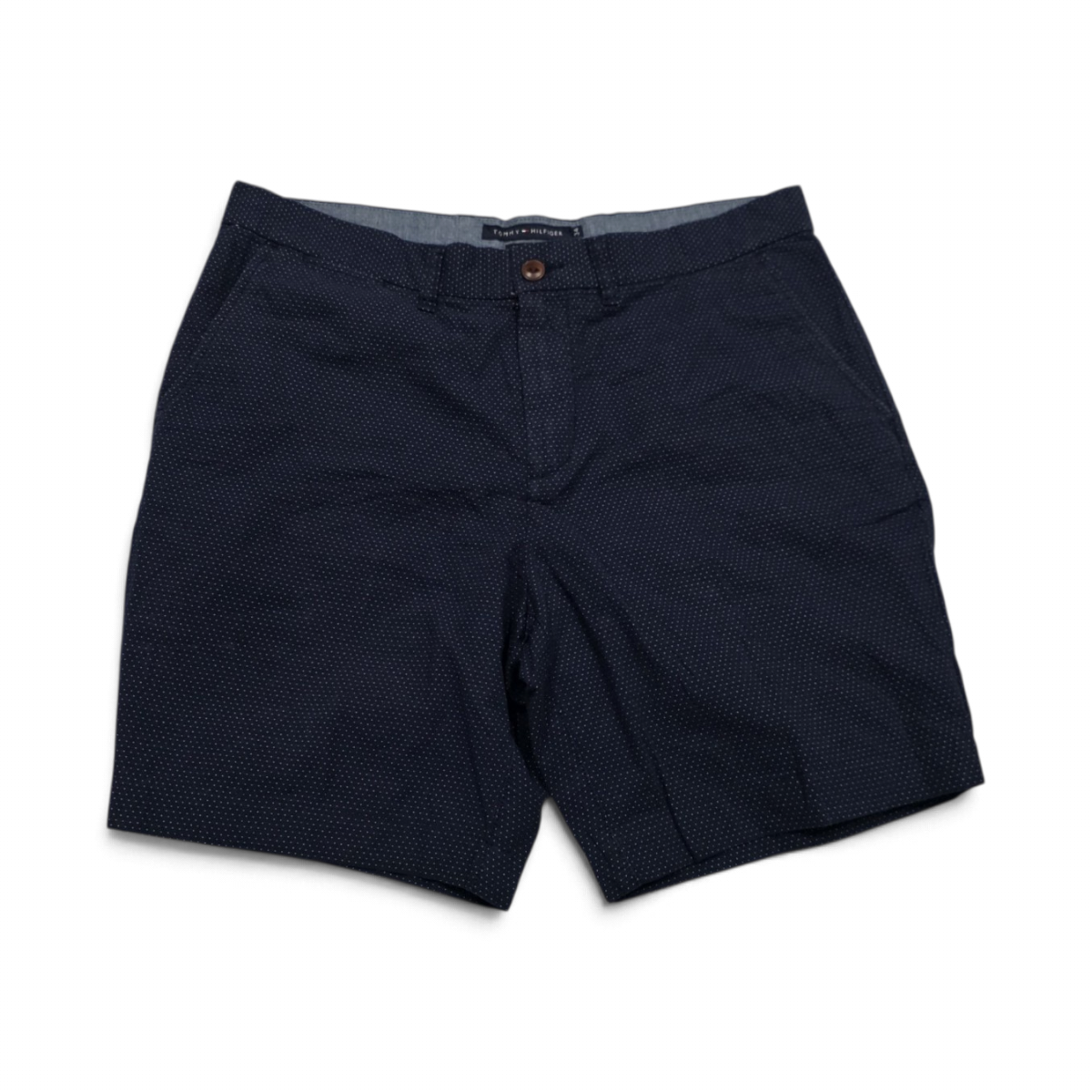 Bermuda Tommy Hilfiger Talla 34 Classic Fit Azul Puntos (Usado)