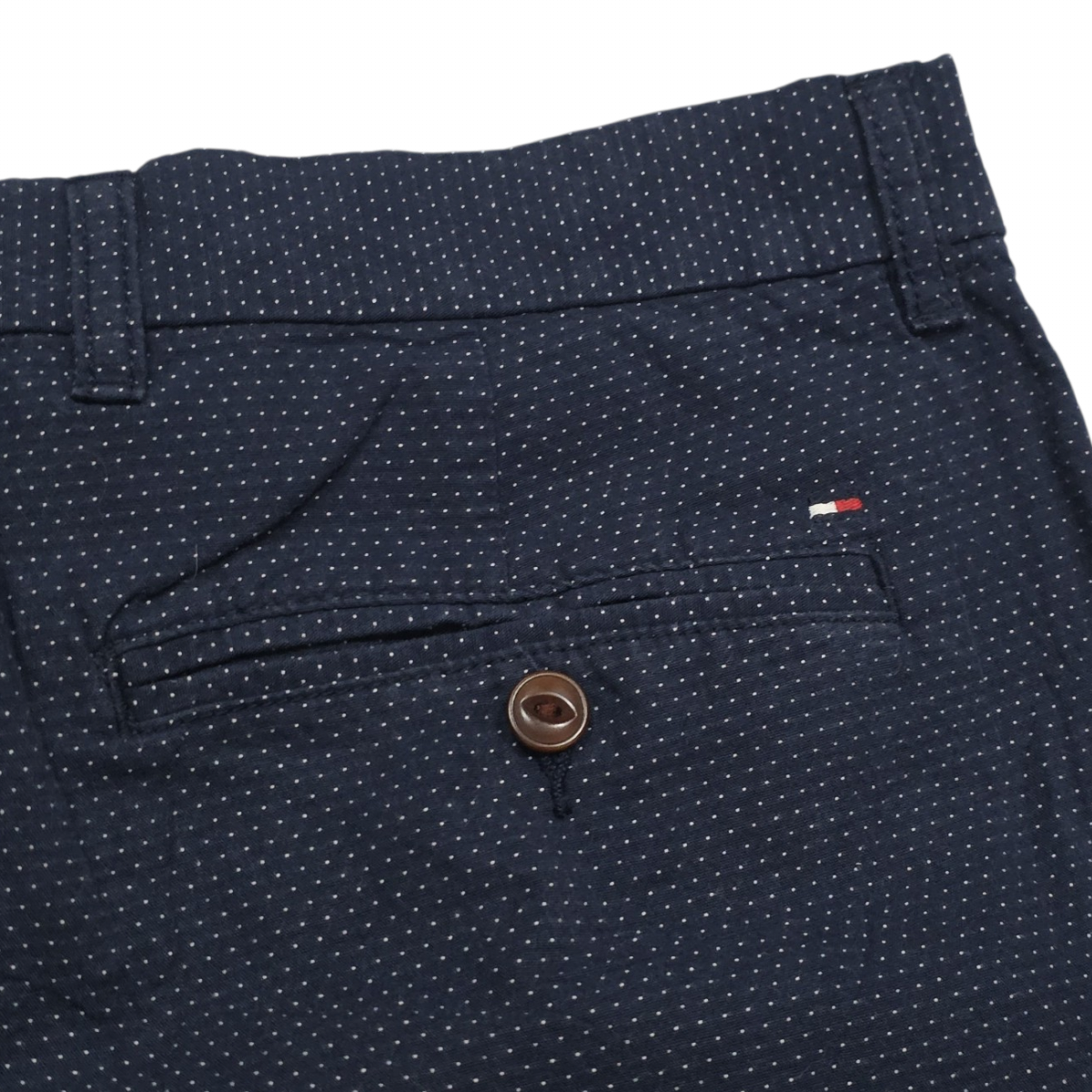 Bermuda Tommy Hilfiger Talla 34 Classic Fit Azul Puntos (Usado)