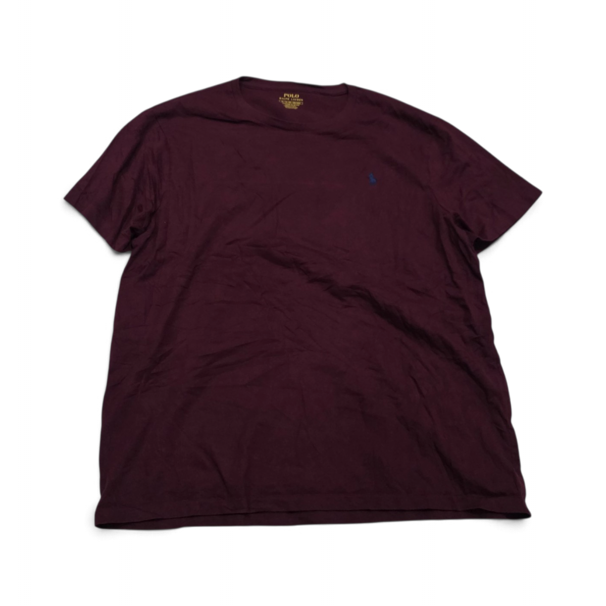 Playera Ralph Lauren Xgrande Custom Slimfit Vino Pony Azul (Usado)